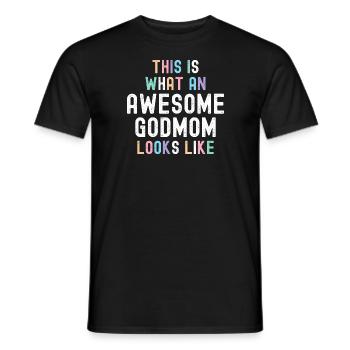 So sieht eine tolle Patin aus - - Männer T-Shirt - Schwarz - Vorne - AI Model Male 178 light (178cm)