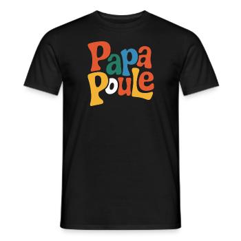 Papa poule - T-shirt homme - noir - Devant - AI Model Male 178 light (178cm)