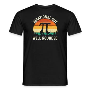 Irrational, aber abgerundet - Pi Day Humor - Männer T-Shirt - Schwarz - Vorne - AI Model Male 178 light (178cm)