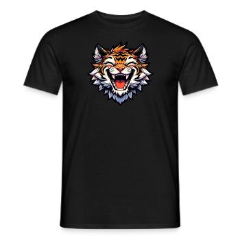 Laughing Baby Tiger - Men's T-Shirt - black - Front - AI Model Male 178 light (178cm)