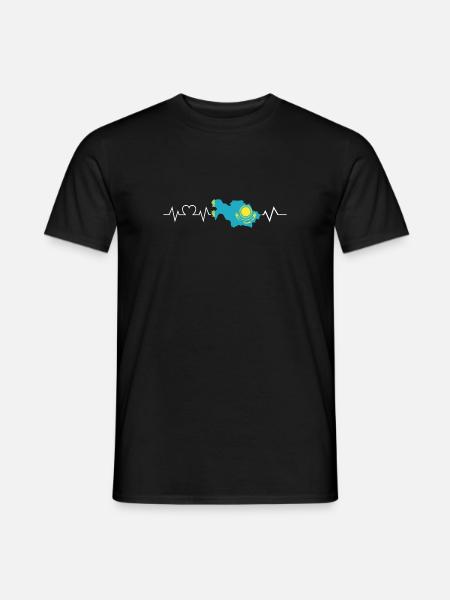 Kasachen Herzschlag Kasachstan - Männer T-Shirt - Schwarz