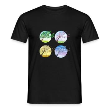 4 saisons - T-shirt homme - noir - Devant - AI Model Male 178 light (178cm)