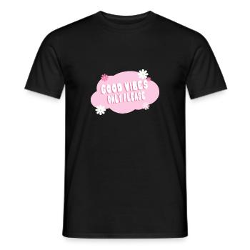 Good vibes only please - Männer T-Shirt - Schwarz - Vorne - AI Model Male 178 light (178cm)