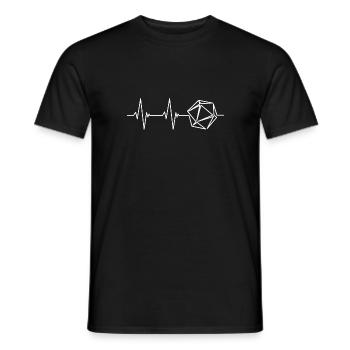 Puls Rollenspiel Nerd Geek Geschenk - Männer T-Shirt - Schwarz - Vorne - AI Model Male 178 light (178cm)
