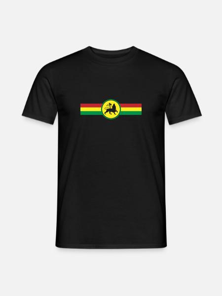 Flag Rasta Reggae Reggaeton Lion - Men's T-Shirt - black