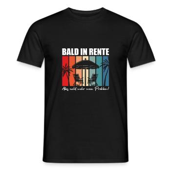 Bald in Rente Ruhestand Rentner Geschenk - Männer T-Shirt - Schwarz - Vorne - AI Model Male 178 light (178cm)
