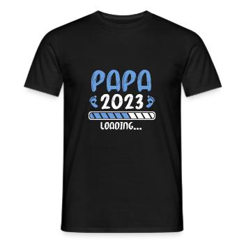 Schwangerschaft 2023 Werdender Papa Geschenk - Männer T-Shirt - Schwarz - Vorne - AI Model Male 178 light (178cm)