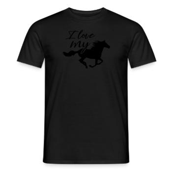 Pferd Pferdeliebhaber Reiter Reiterin Pferdeliebe - Männer T-Shirt - Schwarz - Vorne - AI Model Male 178 light (178cm)