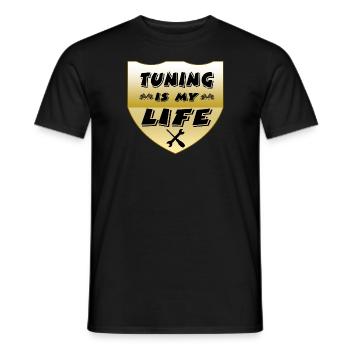 Tuning - Men's T-Shirt - black - Front - AI Model Male 178 light (178cm)