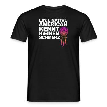 Selbstironie: Woke, Gendern & kulturelle Aneignung - Männer T-Shirt - Schwarz - Vorne - AI Model Male 178 light (178cm)
