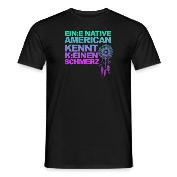 Satire: Gendern und politisch korrekt! - Männer T-Shirt - Schwarz - Vorne - AI Model Male 178 light (178cm)