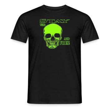 Stay Wild And Free - Männer T-Shirt - Schwarz - Vorne - AI Model Male 178 light (178cm)
