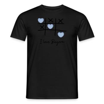 I Love Bayern - Ich liebe Bayern - Männer T-Shirt - Schwarz - Vorne - AI Model Male 178 light (178cm)