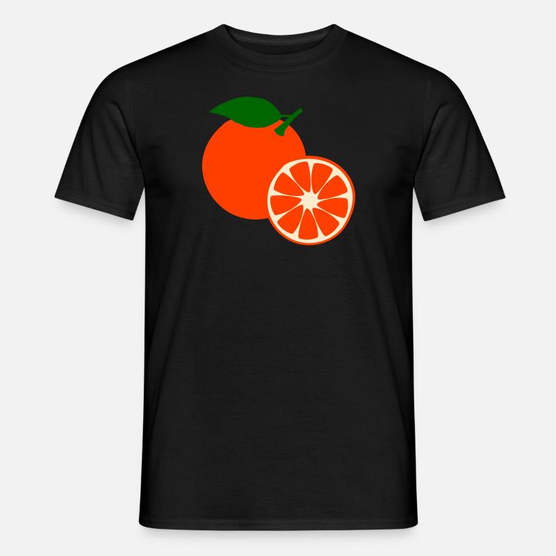 Orange fruit - Männer T-Shirt - Schwarz