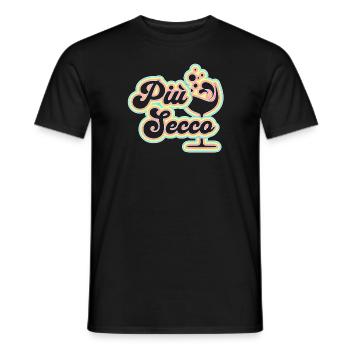Millésime Piu Secco pour les amateurs de vins blancs frizzantes - T-shirt homme - noir - Devant - AI Model Male 178 light (178cm)