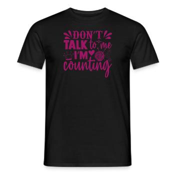 Don't talk to me, I'm counting, knitting crochet - Men's T-Shirt - black - Front - AI Model Male 178 light (178cm)