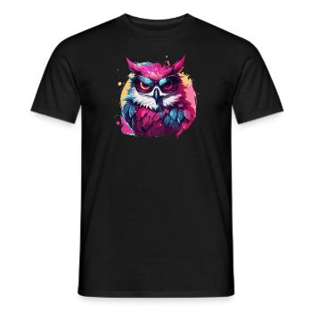 Knowledge Owl - Men's T-Shirt - black - Front - AI Model Male 178 light (178cm)