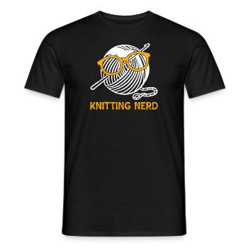 Knitting Crochet Yarn Vintage Graphic Stricken - Männer T-Shirt - Schwarz - Vorne - AI Model Male 178 light (178cm)