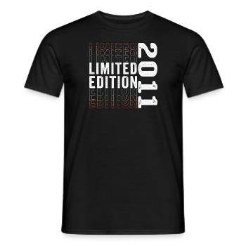 Édition limitée 2011 - Génial 12e anniversaire - T-shirt homme - noir - Devant - AI Model Male 178 light (178cm)