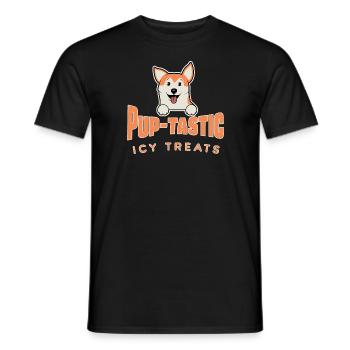 Chiens Canine Chien Chiot Amant Pattes Mignonnes Bébé À Fourrure - T-shirt homme - noir - Devant - AI Model Male 178 light (178cm)