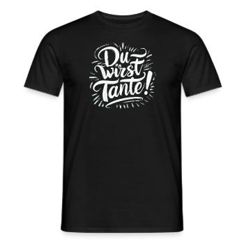 Du wirst Tante Babyblau Überraschung Ankündigung - Männer T-Shirt - Schwarz - Vorne - AI Model Male 178 light (178cm)