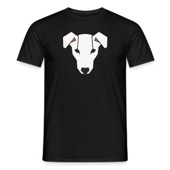 Jack Russell fait face à 3a - T-shirt homme - noir - Devant - AI Model Male 178 light (178cm)