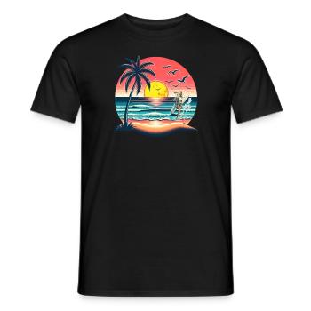 Summer on the Beach - Männer T-Shirt - Schwarz - Vorne - AI Model Male 178 light (178cm)
