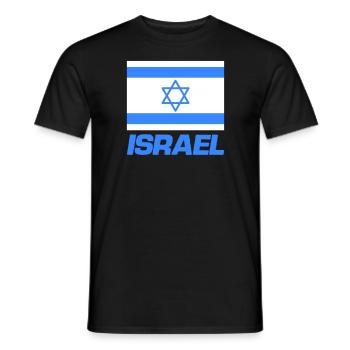 Israel Flag - Men's T-Shirt - black - Front - AI Model Male 178 light (178cm)
