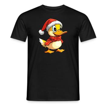 Canards de Noël - T-shirt homme - noir - Devant - AI Model Male 178 light (178cm)
