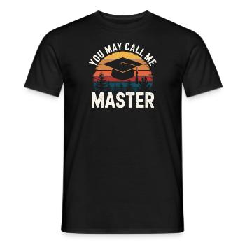 Humorous Design for Master's Graduates - Men's T-Shirt - black - Front - AI Model Male 178 light (178cm)