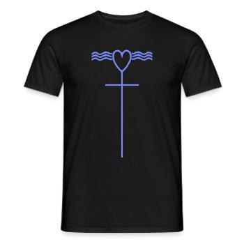 Anchor Sea Heart / Love & Hope - Men's T-Shirt - black - Front - AI Model Male 178 light (178cm)