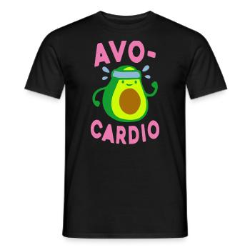 AVOCARDIO - Männer T-Shirt - Schwarz - Vorne - AI Model Male 178 light (178cm)