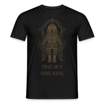 One world one king. One sky one king. - Men's T-Shirt - black - Front - AI Model Male 178 light (178cm)