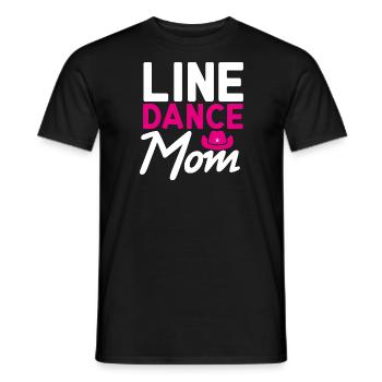 Line Dance Mom Linedance Mommy Geschenk - Männer T-Shirt - Schwarz - Vorne - AI Model Male 178 light (178cm)