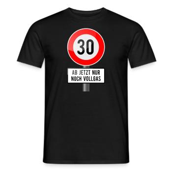 30vollgas - Männer T-Shirt - Schwarz - Vorne - AI Model Male 178 light (178cm)