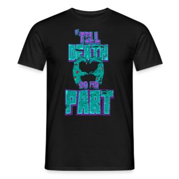 Partenaire de couple zombie Halloween - T-shirt homme - noir - Devant - AI Model Male 178 light (178cm)