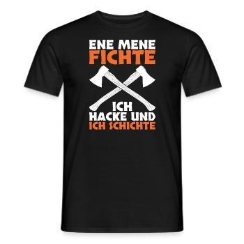 Holz Machen - Männer T-Shirt - Schwarz - Vorne - AI Model Male 178 light (178cm)
