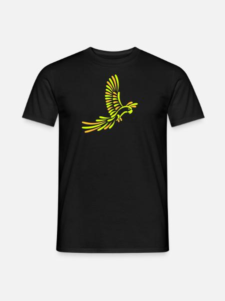 Papagei - Männer T-Shirt - Schwarz
