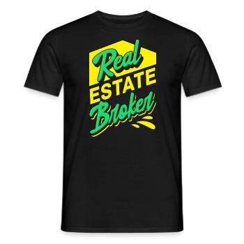Immobilienmakler Immobilienmakler Immobilienmakler - Männer T-Shirt - Schwarz - Vorne - AI Model Male 178 light (178cm)