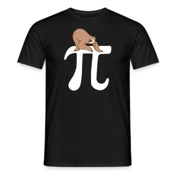 Math Sloth Pi - Men's T-Shirt - black - Front - AI Model Male 178 light (178cm)