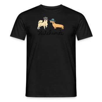 Hütehunde - Männer T-Shirt - Schwarz - Vorne - AI Model Male 178 light (178cm)