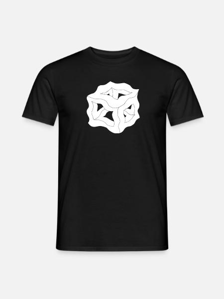 Traumwürfel oder Weißer Plato - Männer T-Shirt - Schwarz