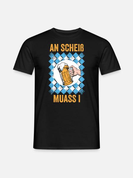 Trachten München Dirndl - Männer T-Shirt - Schwarz