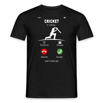 Le cricket appelle - T-shirt homme - noir - Devant - AI Model Male 178 light (178cm)