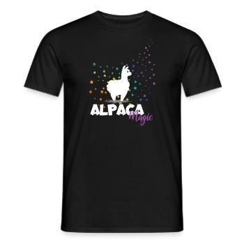 Alpaga Magic Alpaga Rainbow Stars Alpaga - T-shirt homme - noir - Devant - AI Model Male 178 light (178cm)