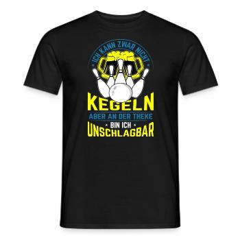 Kegler Kegelverein Ich kann nicht Kegeln - Männer T-Shirt - Schwarz - Vorne - AI Model Male 178 light (178cm)