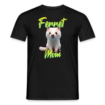 Frettchen Mama - Männer T-Shirt - Schwarz - Vorne - AI Model Male 178 light (178cm)