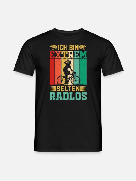 Ich bin selten Radlos - Männer T-Shirt - Schwarz