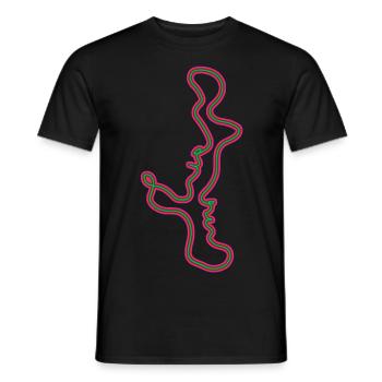 KISS ART LINEART - T-shirt homme - noir - Devant - AI Model Male 178 light (178cm)