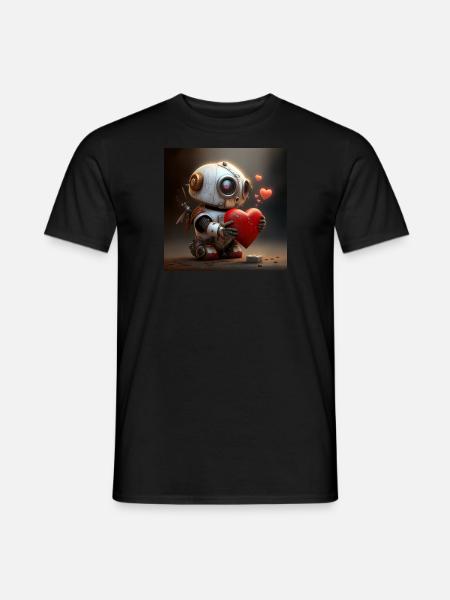 Love Robot - Männer T-Shirt - Schwarz
